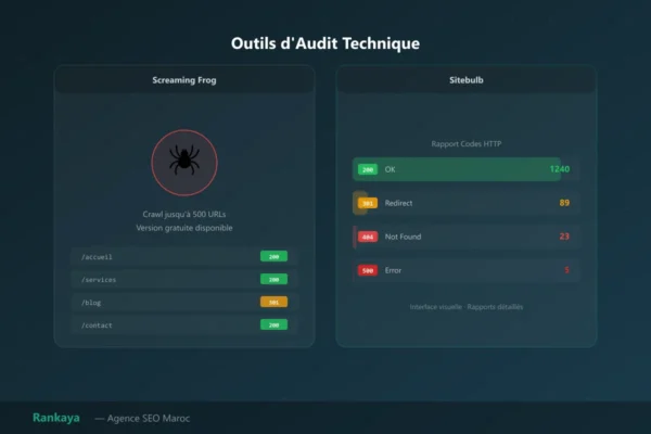 Outils d'audit technique (Screaming Frog, Sitebulb)